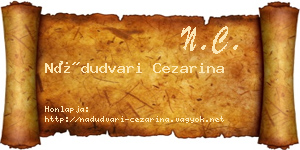 Nádudvari Cezarina névjegykártya